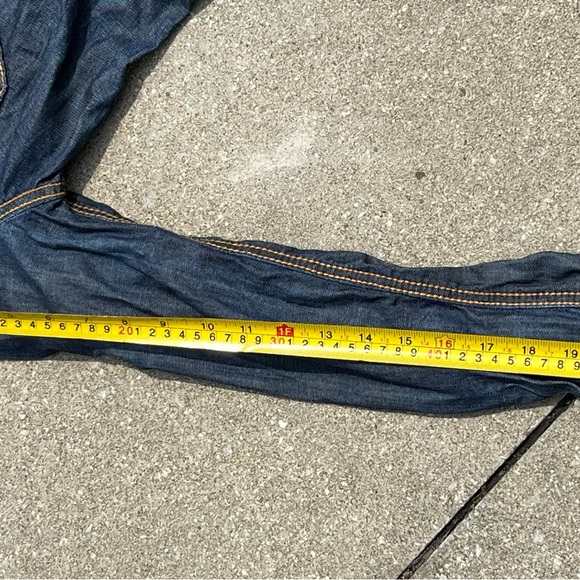 True Religion Georgia Blue Jean Jacket Denim XS. Orange Stitch - Picture 13 of 13